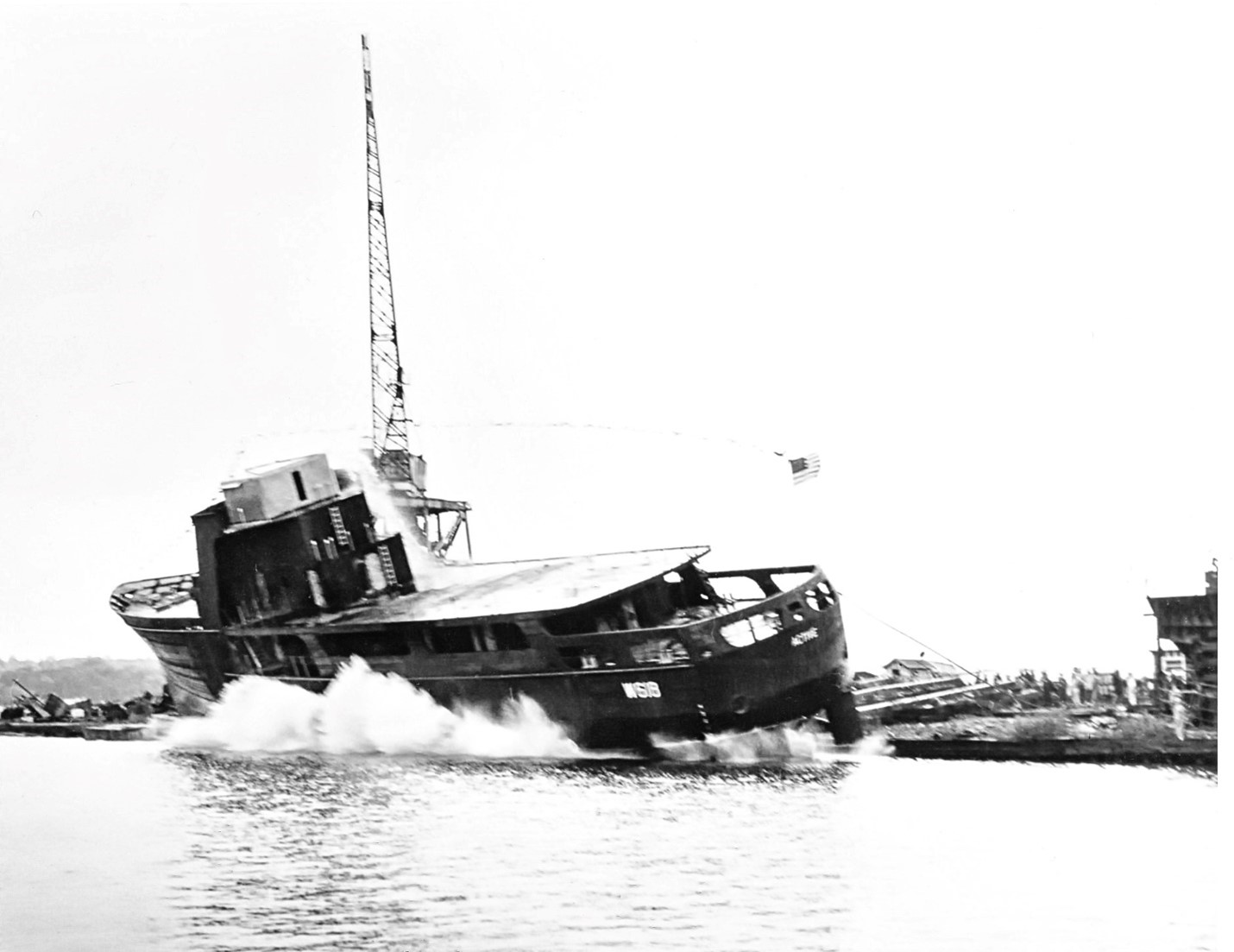 USCGC ACTIVE is launched in Sturgeon Bay, WI circa. 1965